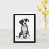 Boxer Puppy Dog Blank Note Kaart (Gele Bloem)