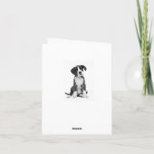 Boxer Puppy Dog Blank Note Kaart (Achterkant)