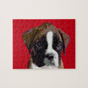 Boxer puppy dog legpuzzel