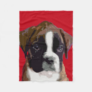 Boxer puppy fleece deken
