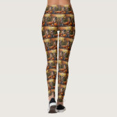 Boxer Puppy Herfst Delight Pompoen Leggings (Achterkant)