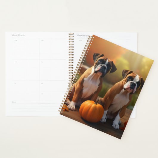 Boxer Puppy Herfst Delight Pompoen Planner (Display)