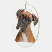 Boxer Puppy Keramisch Ornament (Links)