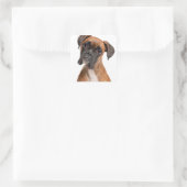 Boxer Puppy Vierkante Sticker (Tas)