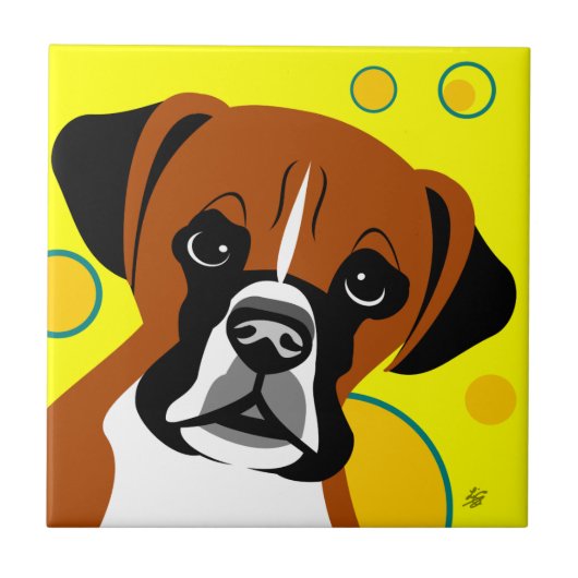 Boxer Ras Tegeltje (Voorkant)