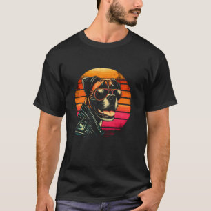 Boxer Retro Sunset - Boxer Hondenras Lover T-shirt
