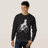 Boxer riding a bicycle boxer dog  autumn trui (Voorkant volledig)