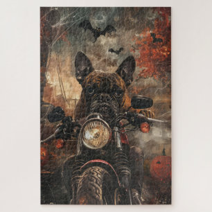 Boxer rijden motorfiets halloween eng legpuzzel