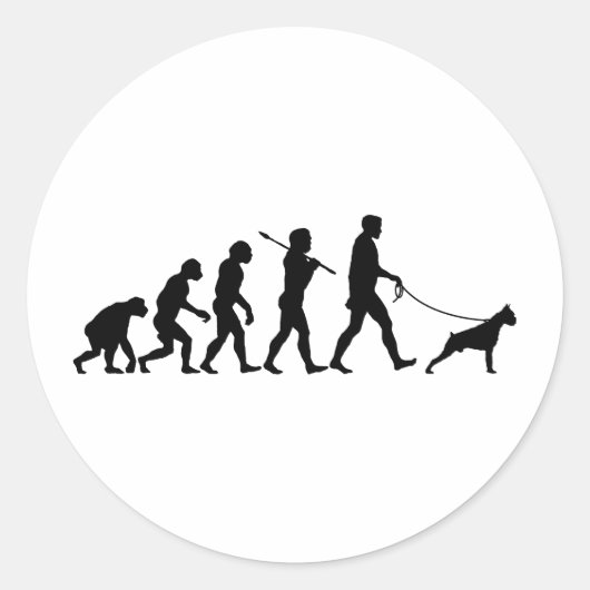 Boxer Ronde Sticker (Voorkant)