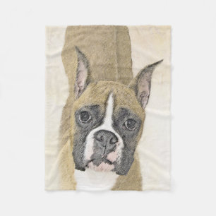 Boxer-schildering - Kute Original Dog Art Fleece Deken