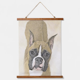 Boxer-schildering - Kute Original Dog Art Hangend Wandkleed