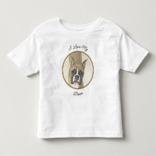 Boxer-schildering - Kute Original Dog Art Kinder Shirts
