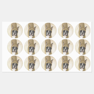 Boxer-schildering - Kute Original Dog Art Labels