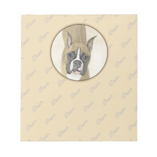 Boxer-schildering - Kute Original Dog Art Notitieblok