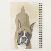 Boxer-schildering - Kute Original Dog Art Planner (Achterkant)