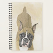 Boxer-schildering - Kute Original Dog Art Planner (Voorkant)
