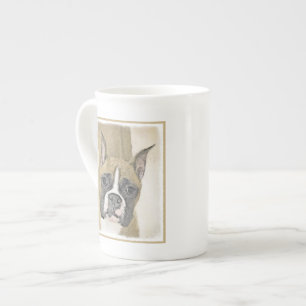 Boxer-schildering - Kute Original Dog Art Porselein Kop