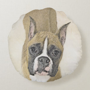 Boxer-schildering - Kute Original Dog Art Rond Kussen