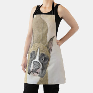 Boxer-schildering - Kute Original Dog Art Schort