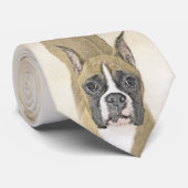 Boxer-schildering - Kute Original Dog Art Stropdas (Opgerold)