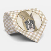 Boxer-schildering - Kute Original Dog Art Stropdas (Opgerold)
