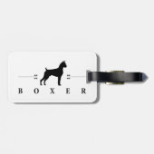 Boxer silhouette -2- bagagelabel (Achterkant horizontaal)