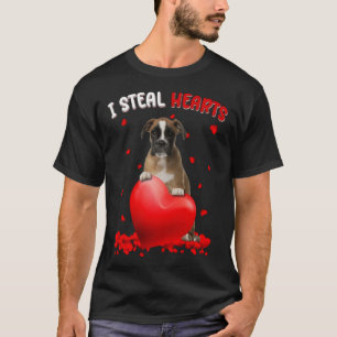 Boxer Steel Hartjes Schattige Hond Knuffel Hart Va T-shirt