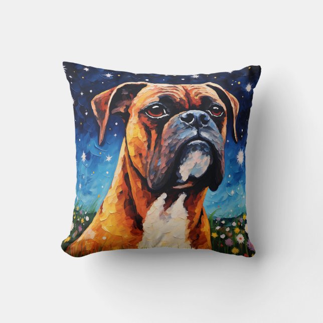 Boxer Sterrennacht Kussen (Voorkant)