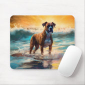 Boxer strand surfen schilderij muismat (Met muis)