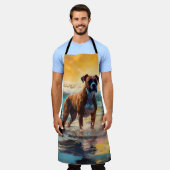 Boxer strand surfen schilderij schort (Gedragen)