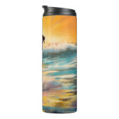 Boxer strand surfen schilderij thermosbeker (Geroteerd rechts)