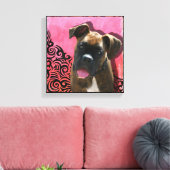 Boxer Stretched Canvas (Insitu (Woonkamer))