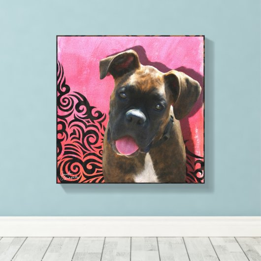 Boxer Stretched Canvas (Insitu (Houten vloer))