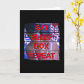 Boxer Training Quote Eat Sleep Box Herhalen Kaart (Gele Bloem)