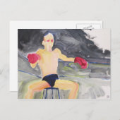 Boxer tussen het briefkaart van Bouts (Voorkant / Achterkant)