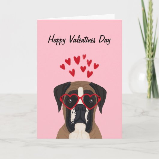 Boxer Valentijnse Liefde Hond Kaart - hond liefde (Voorkant)