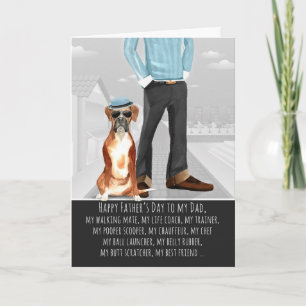Boxer van de Dog Vaderdag Funny Kaart