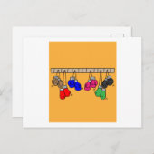 Boxer Vrouw Boxer Retro Boxing Briefkaart (Voorkant / Achterkant)