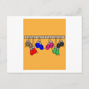 Boxer Vrouw Boxer Retro Boxing Briefkaart