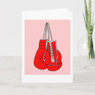 Boxer Vrouw Boxer Retro Boxing Kaart