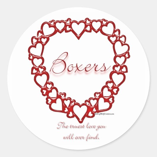 Boxer Ware Liefde - Sticker (Voorkant)