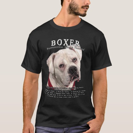 Boxer White Eigenaar - trainer T-shirt (Voorkant)