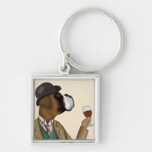 Boxer Wijn Snob Sleutelhanger