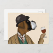 Boxer Wine Snob Briefkaart (Voorkant / Achterkant)