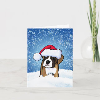 Boxer Winter Kerstkaart Feestdagen Kaart