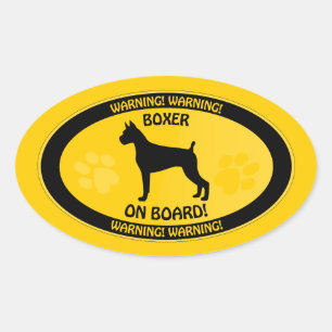 Boxer Xing Ovale Sticker