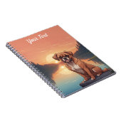 Boxerhond bij meer notitieboek (Rechterzijde)