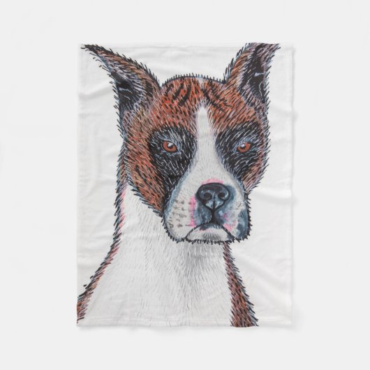 Boxerhond fleece deken (Voorkant)