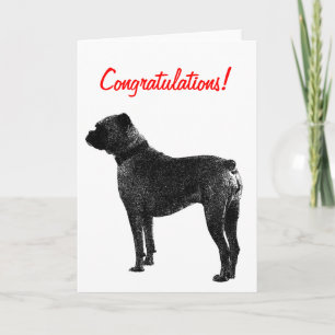 Boxerhond kaart ontwerp Gefeliciteerd!