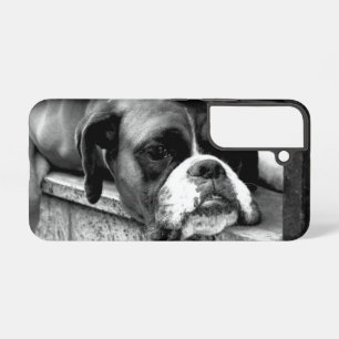 Boxerhond op vensterbank SgCNA Samsung Galaxy Hoesje